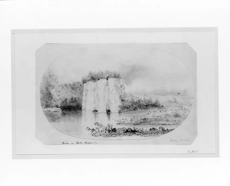 View on Lake Superior (from McGuire Scrapbook) by Henry Inman