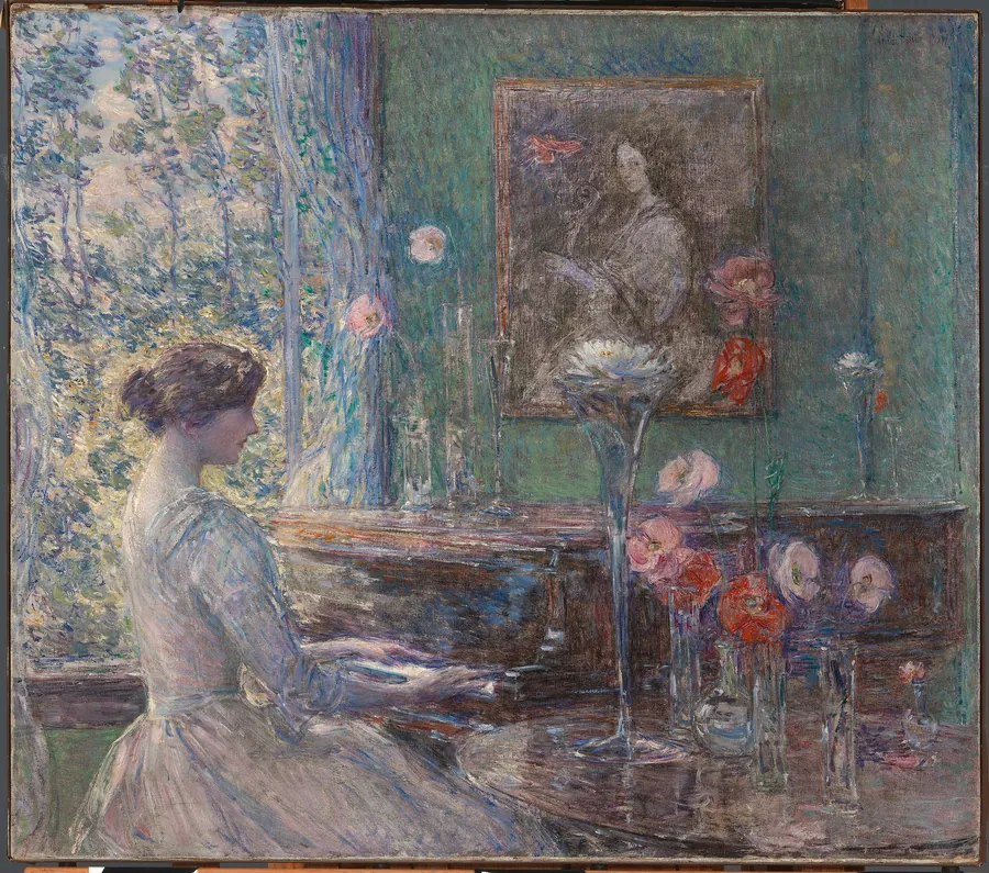 Improvisation by Childe Hassam, born Dorchester, MA 1859-died East Hampton, NY 1935