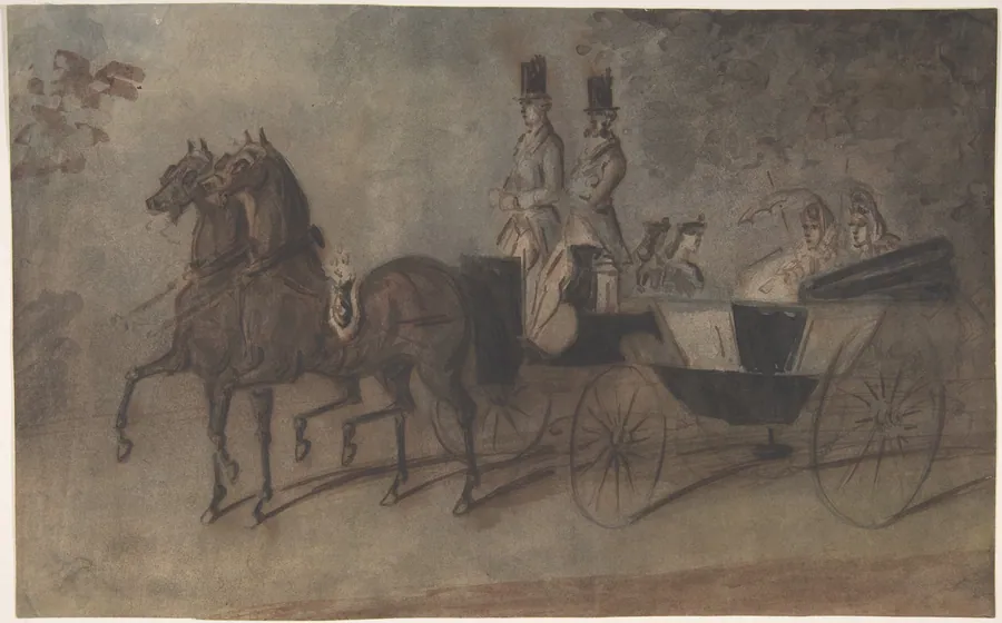 Women in a Carriage by Constantin Guys
