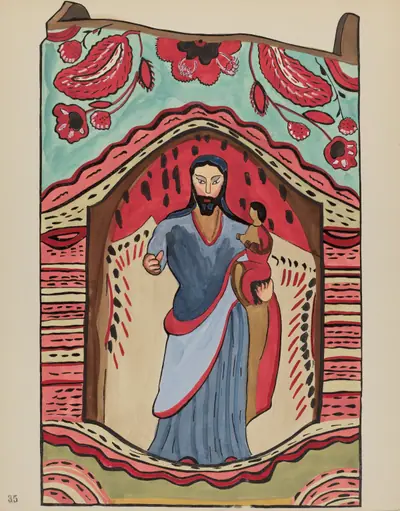 Plate 35: St. Joseph: From Portfolio "Spanish Colonial Designs of New Mexico