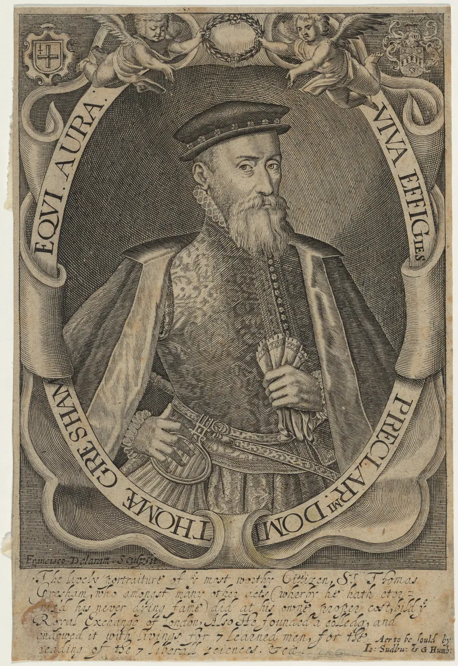 Thomae Gresham Equi. Aura (Sir Thomas Gresham) by Francis Delaram