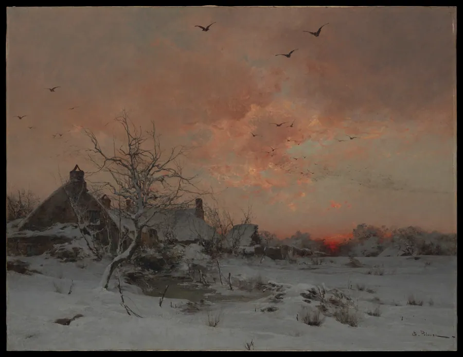 January: Cernay, near Rambouillet by Léon-Germain Pelouse