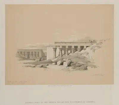 Egypt and Nubia, Volume II: Lateral View of the Temple called The Typhonoeum at Dendera