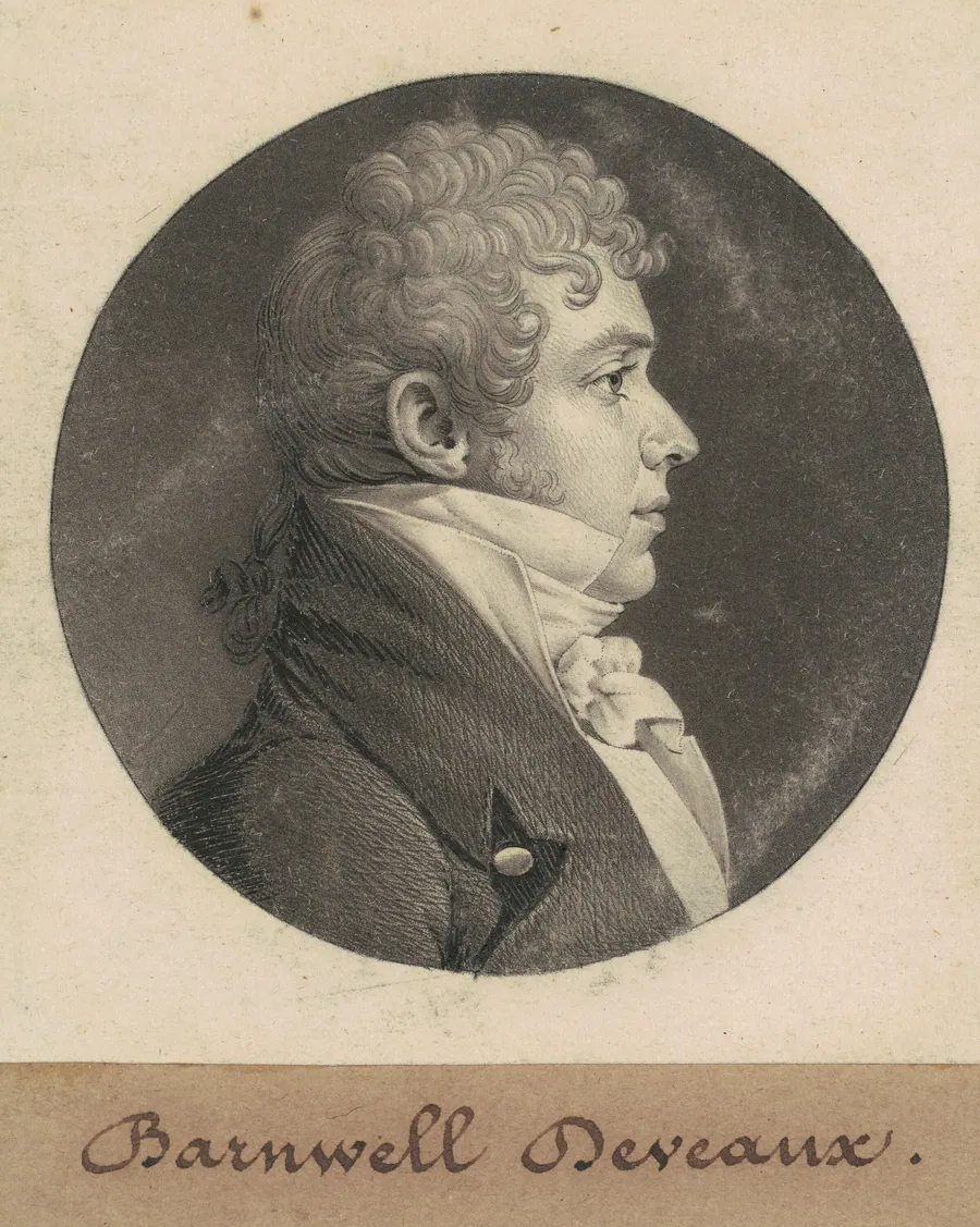 John Barnwell Deveaux by Charles B. J. Févret de Saint-Mémin