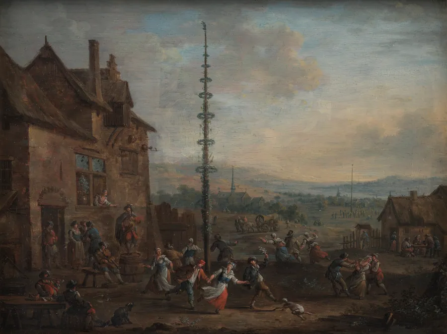 Dansen om majstangen by Arnold Frans Rubens