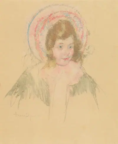 Sara Wearing a Bonnet and Coat