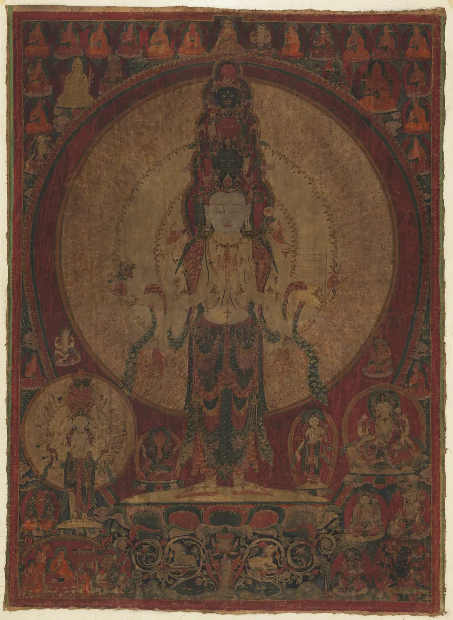 Eleven-Headed, Thousand-Armed Bodhisattva of Compassion (Avalokiteshvara)