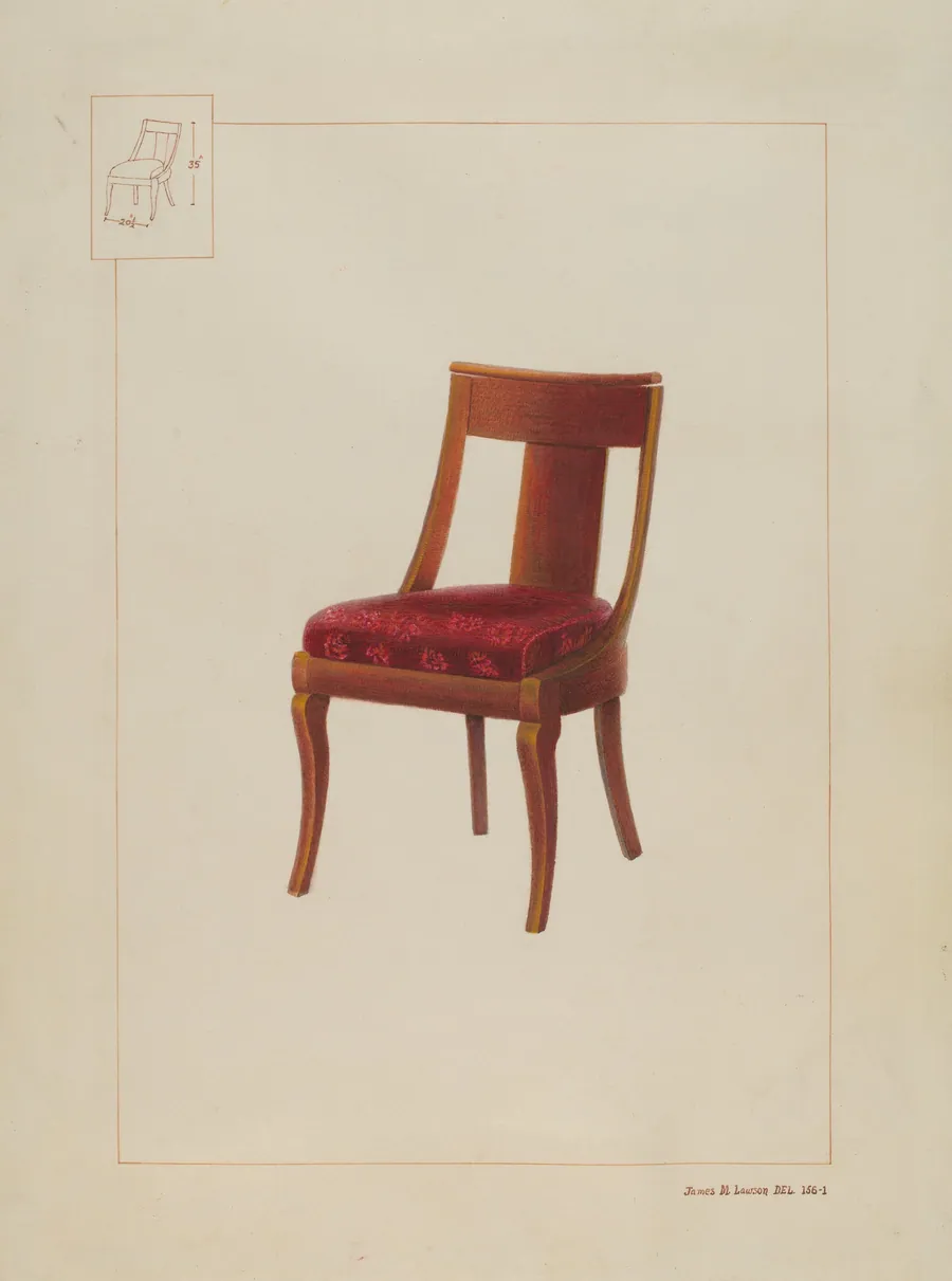 Mahogany chair by James M. Lawson