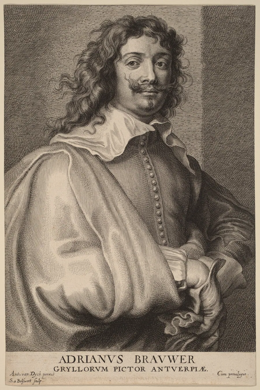 Adriaen Brouwer by Schelte Adams Bolswert