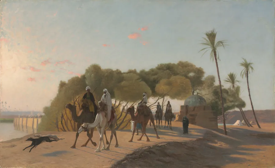 Leaving the Oasis by Jean-Léon Gérôme
