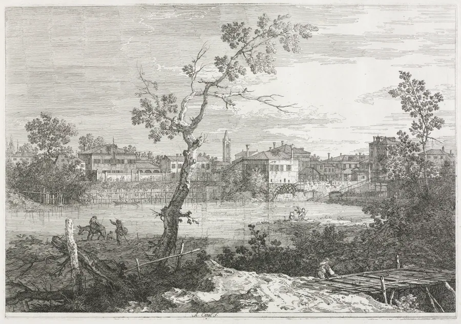 Views:  View of Burano, a Town on an Island in the Venetian Lagoon by Antonio Canaletto
