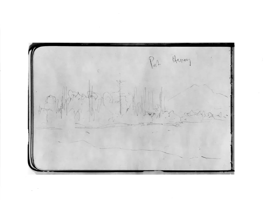 Port Havey (?) (from Sketchbook) by Albert Bierstadt