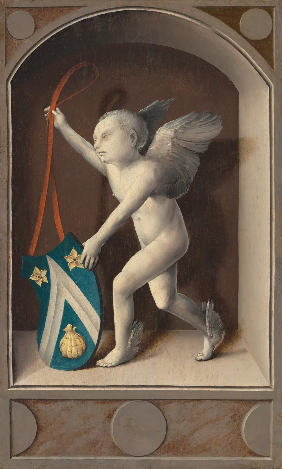 Putto with Arms of Jacques Coëne [reverse] by Bernard van Orley