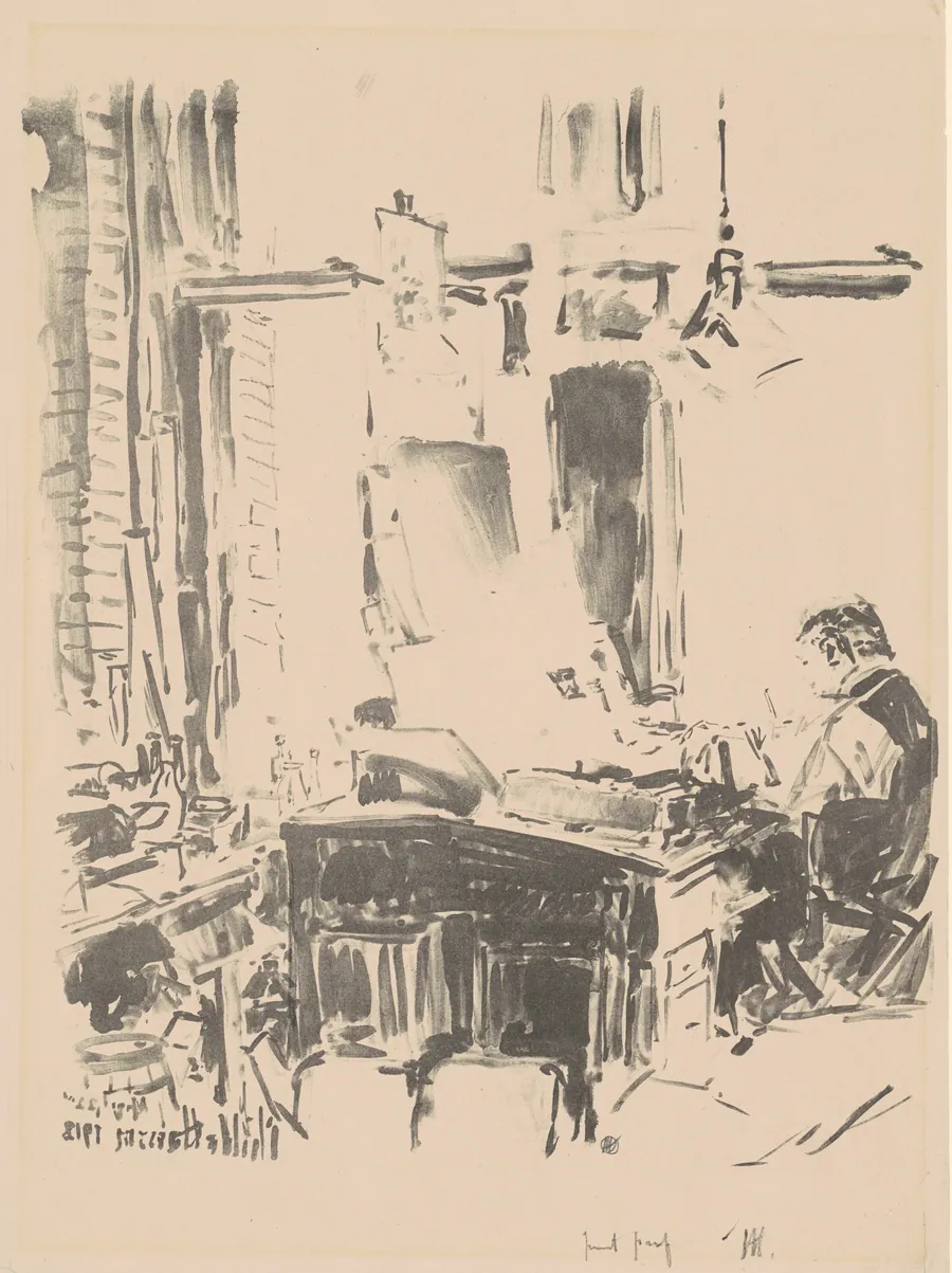 The Lithographer by Childe Hassam