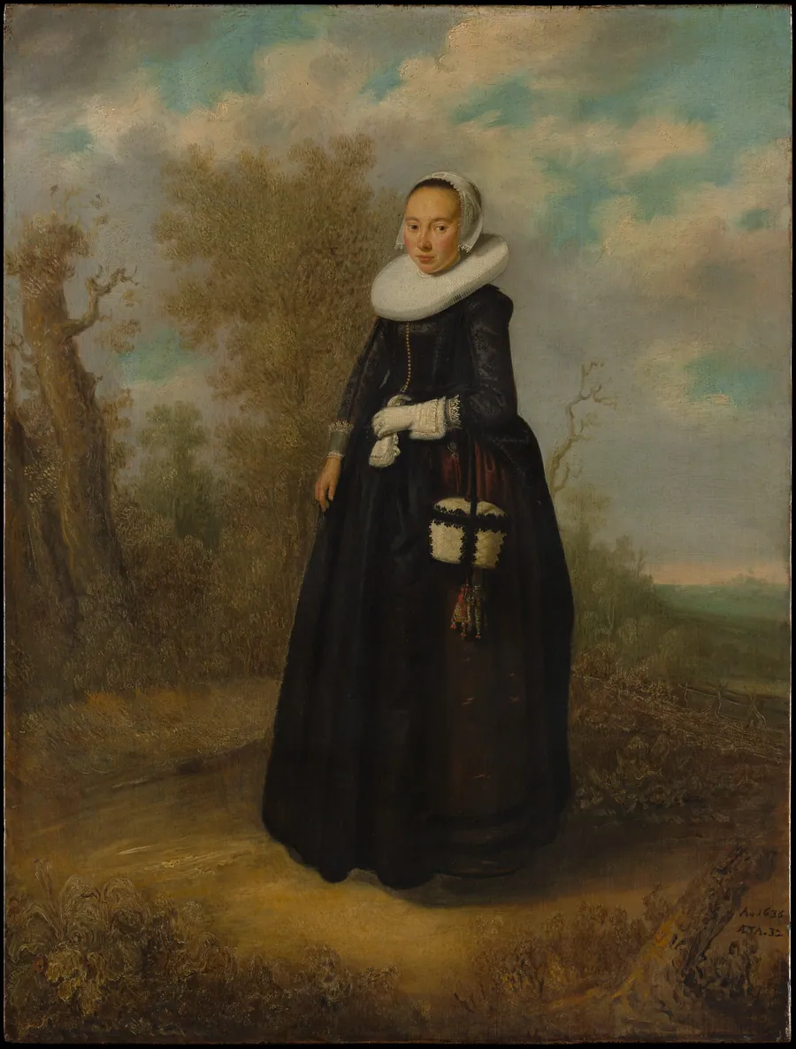 A Young Woman in a Landscape by Dutch Painter