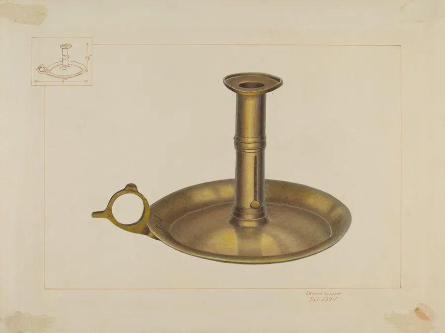 Brass Candlestick by Edward L. Loper