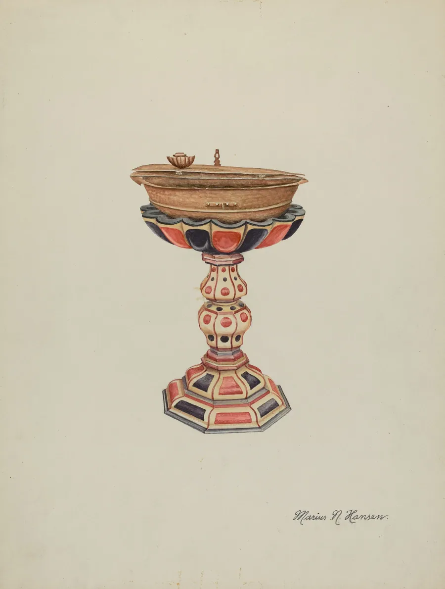 Baptismal Font & Stand by Marius Hansen