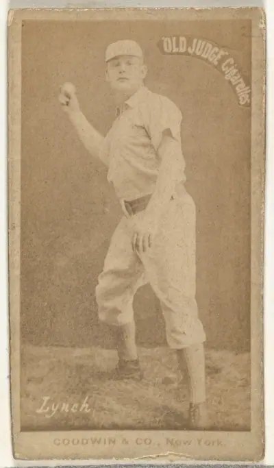 John H. "Jack" Lynch, New York Metropolitans, from the Old Judge series (N172) for Old Judge Cigarettes