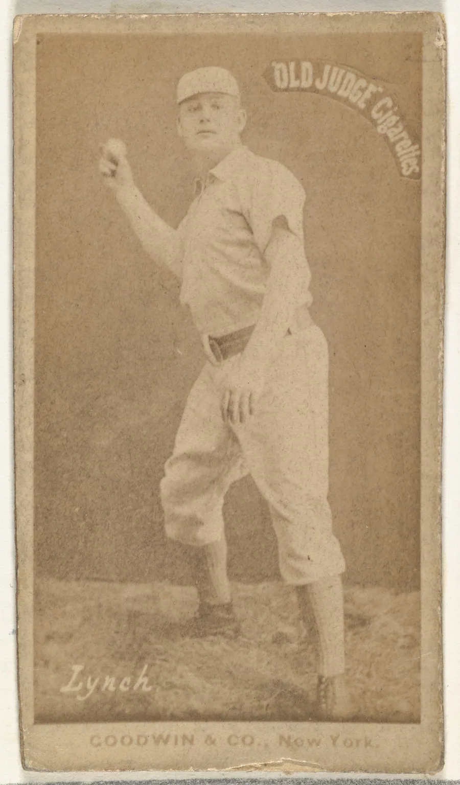 John H. "Jack" Lynch, New York Metropolitans, from the Old Judge series (N172) for Old Judge Cigarettes by Goodwin & Company