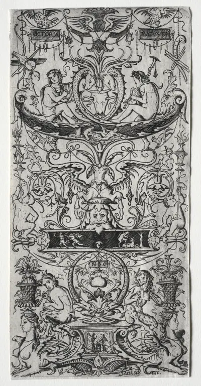 Ornament Panel Inscribed Victoria Augusta