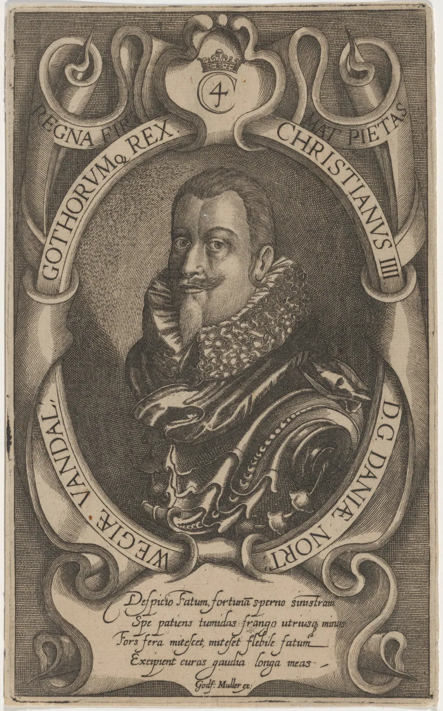 Christian IV, King of Denmark by Gottlieb Muller