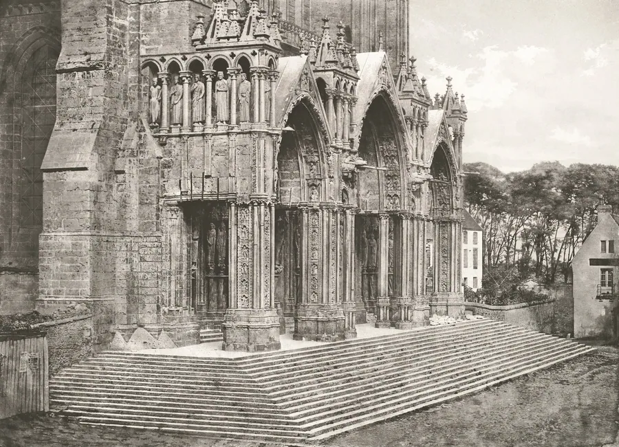 Cathédrale de Chartres - Portique du Midi XIIe Siècle by Charles Nègre