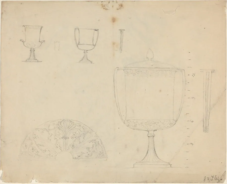 Sheet of Studies [recto and verso] by John Flaxman