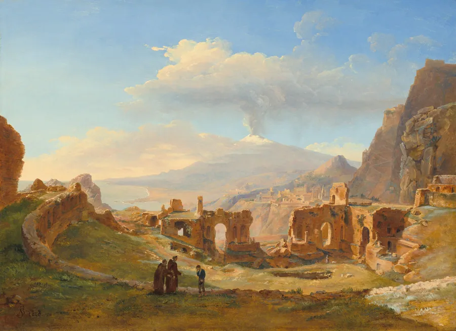 The Roman Theater at Taormina by Louise-Joséphine Sarazin de Belmont