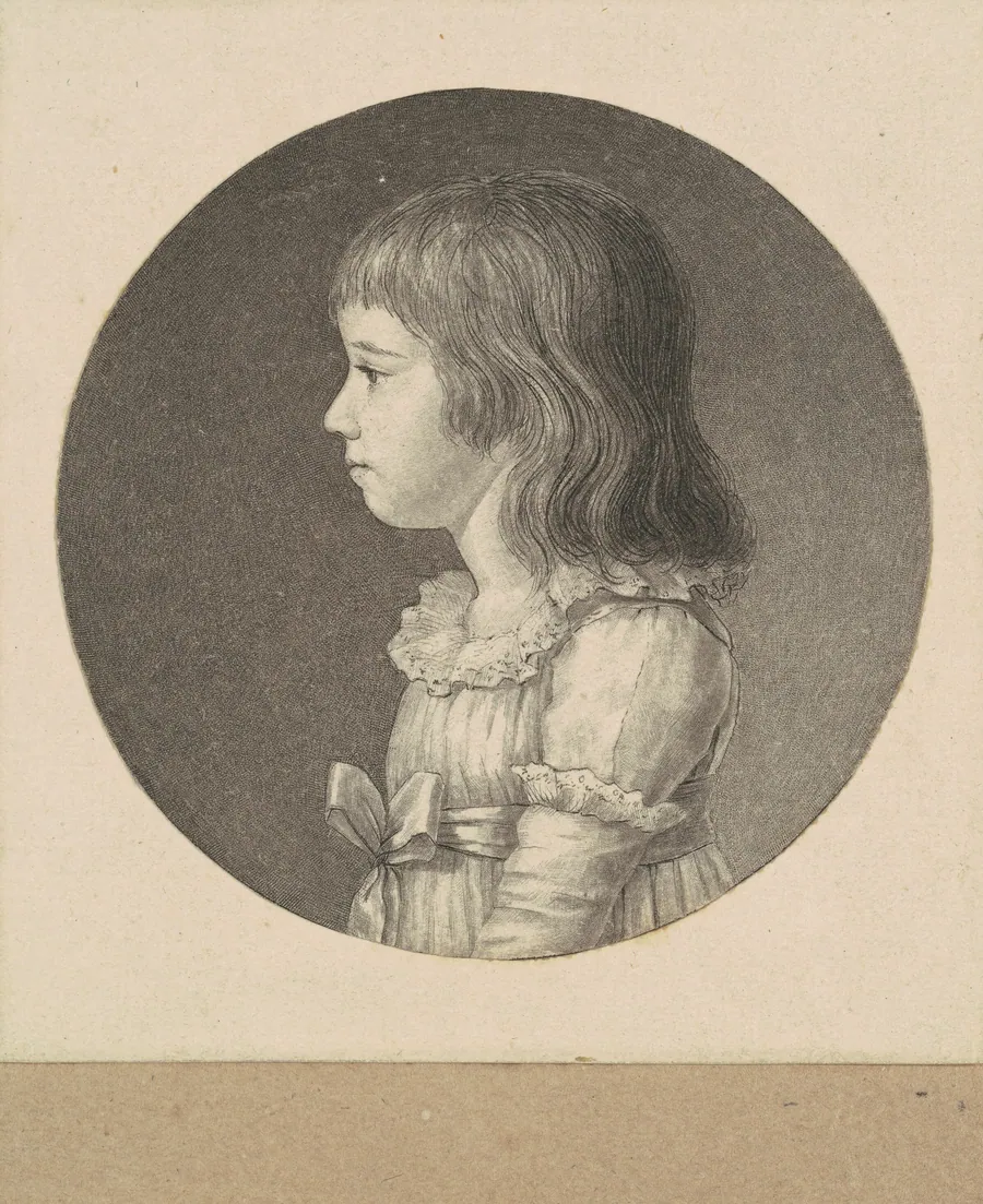 Unidentified Girl by Charles B. J. Févret de Saint-Mémin