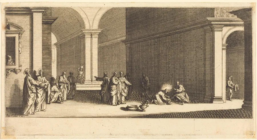 Christ Washing the Apostles' Feet by Jacques Callot