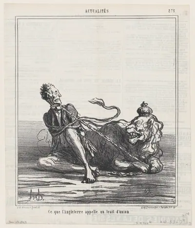This is what England calls a joint union, from 'News of the day,' published in Le Charivari, December 28, 1867
