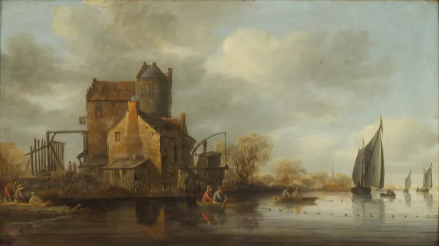 Hollandsk flodprospekt by Jan Coelenbier