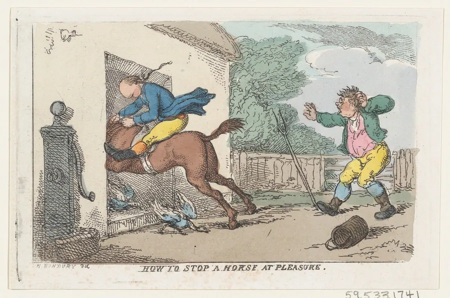 How to Stop a Horse at Pleasure by Thomas Rowlandson