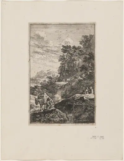 Drover with Two Mules