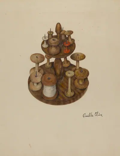 Shaker Spool Rack and Spools