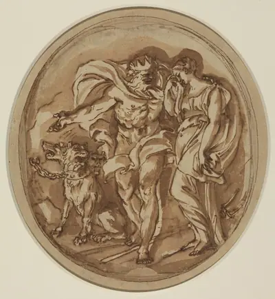 Pluto Bringing Proserpine to the Gates of Hell