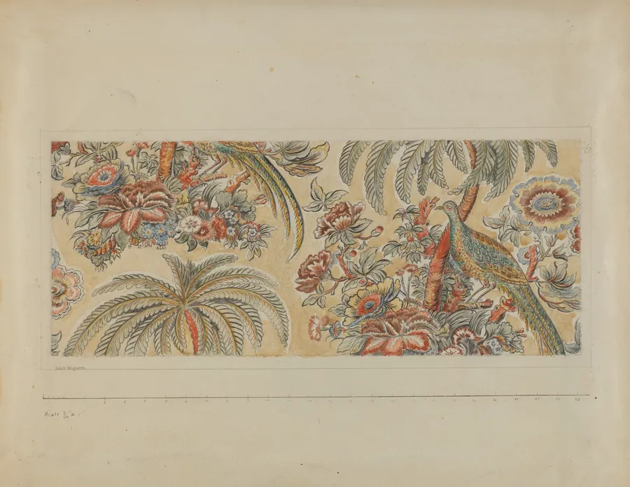 Hand Blocked Chintz by Edith Magnette