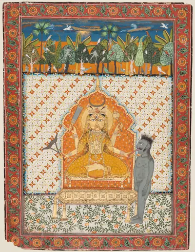 Bagalamukhi, the eighth Mahavidya, from a Dashamahavidya series