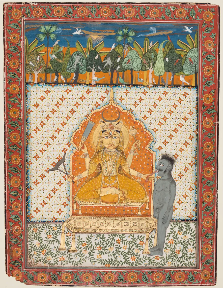 Bagalamukhi, the eighth Mahavidya, from a Dashamahavidya series
