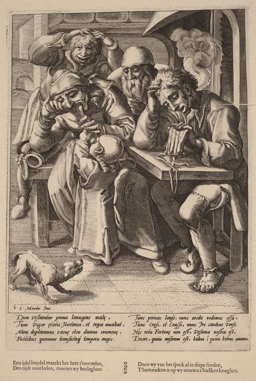 When Your Purse Is Empty, You Eat Bones Not Bacon by Hendrick Goltzius