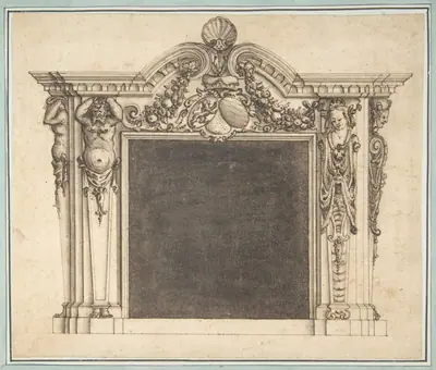 Design for a Mantelpiece with the Arms of Bavaria(?)