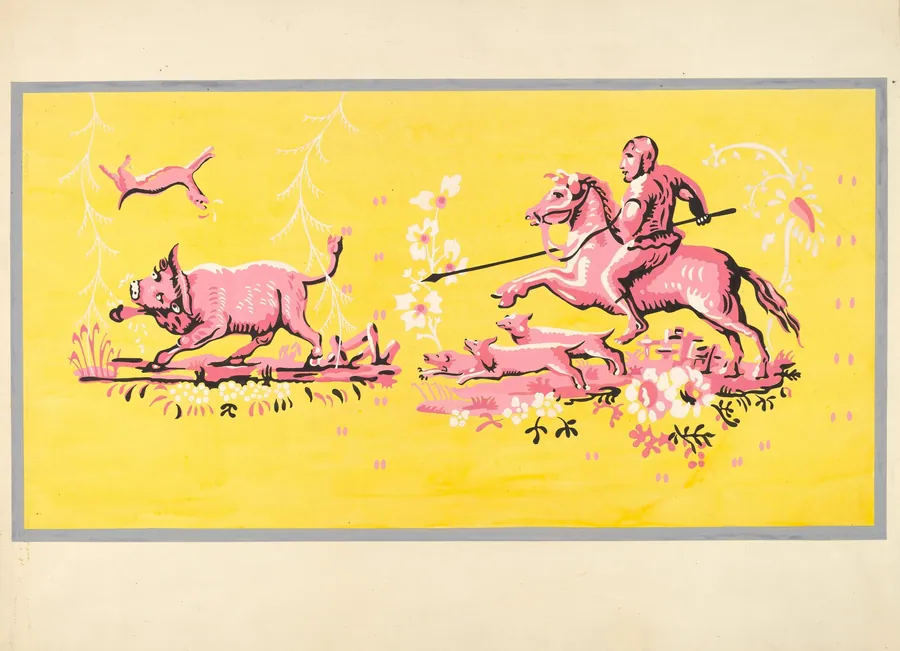 Bandbox Design - Hunting Scene by Harold Merriam
