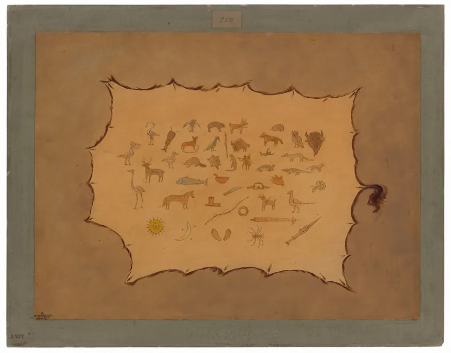 Facsimile of an Ojibbeway Robe by George Catlin