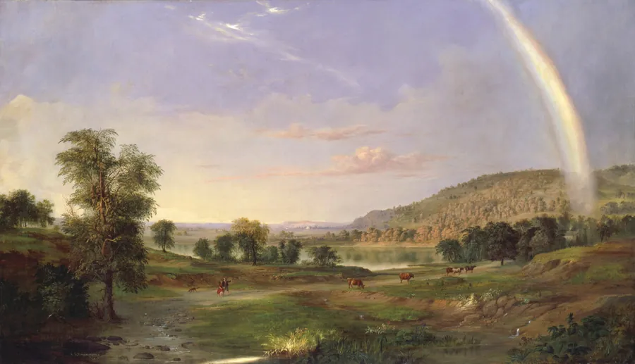 Landscape with Rainbow by Robert S. Duncanson, born Fayette, NY 1821-died Detroit, MI 1872