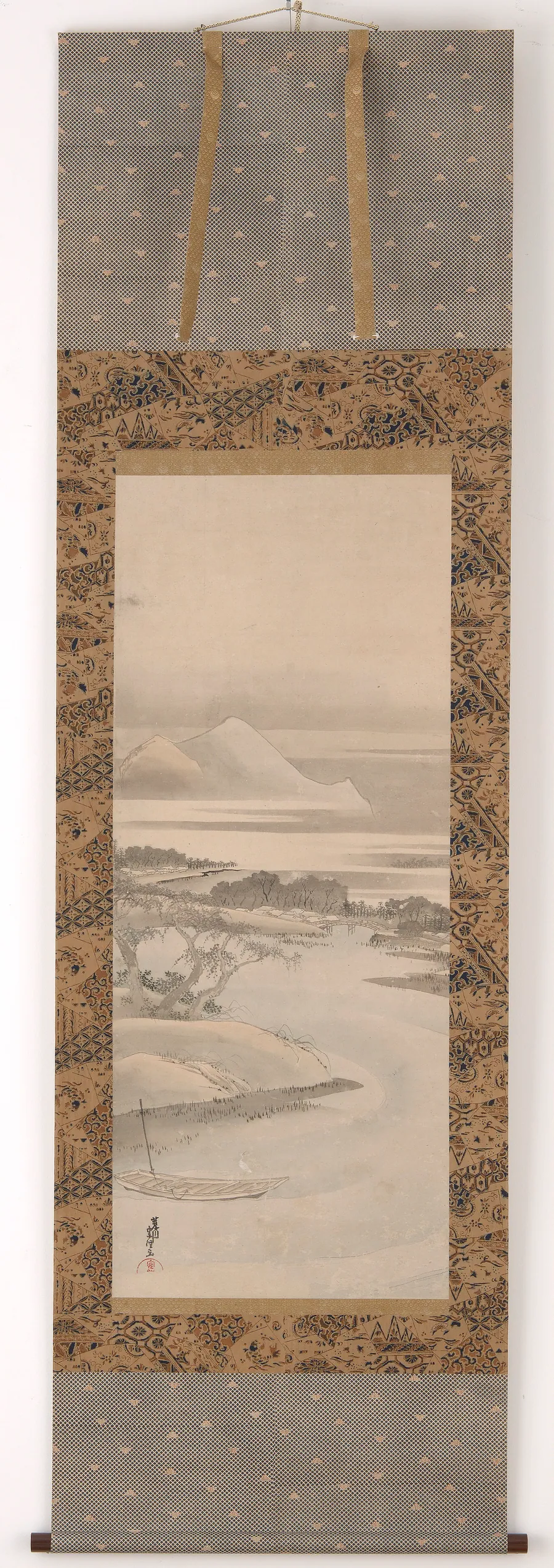 River landscape by Katsushika Hokusai 葛飾北斎 (1760-1849)