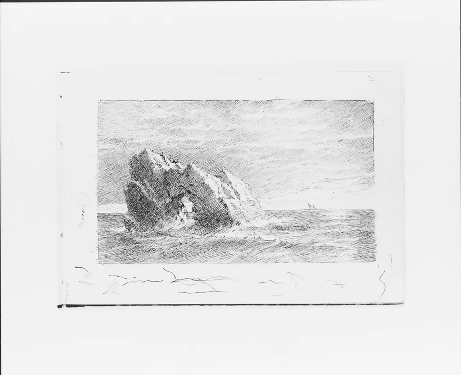 Seascape with Rocks (from Sketchbook VII) by William Trost Richards