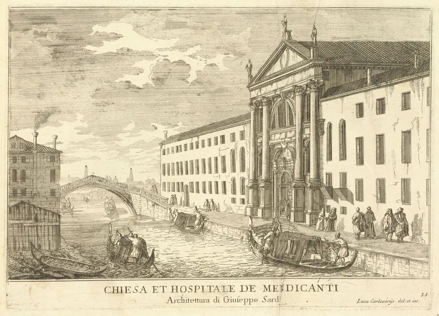 Chiesa et Hospitale de Mendicanti (plate 35) by Luca Carlevariis