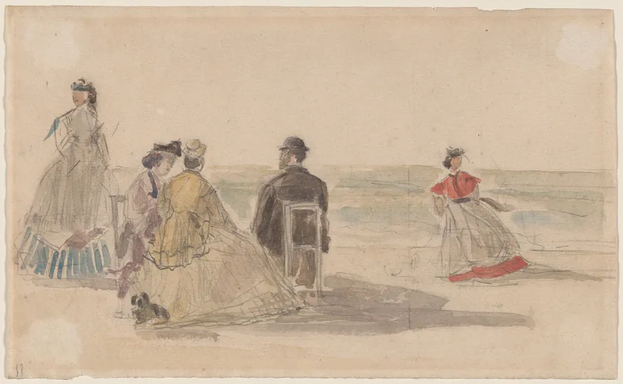 Noon at Deauville by Eugène Boudin