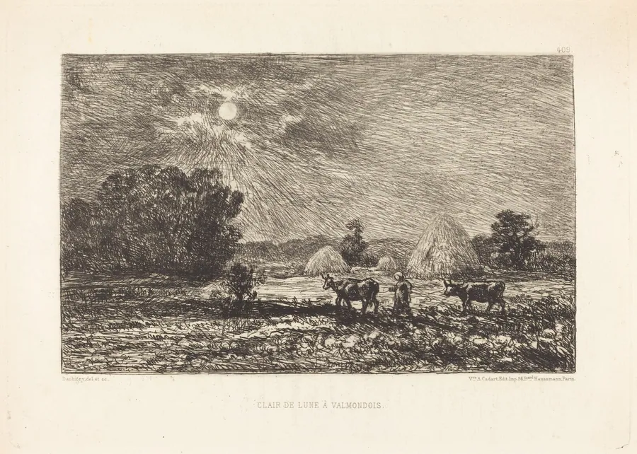 Clair de lune à Valmondois (Moonlight at Valmondois) by Charles-François Daubigny