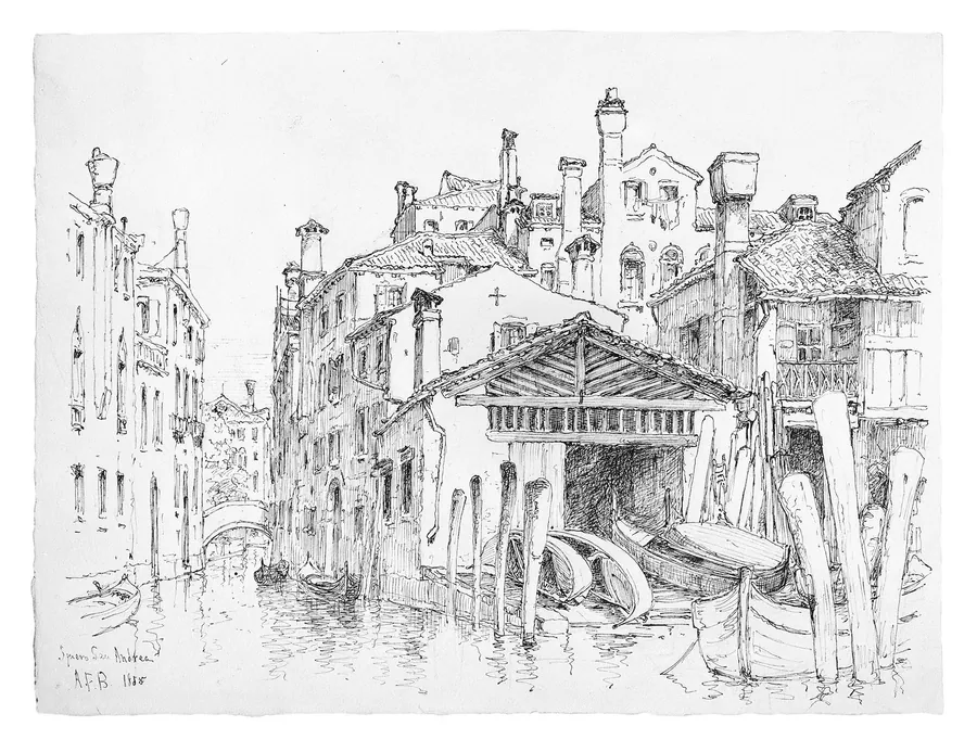 Squero San Andrea, Venice by Andrew Fisher Bunner